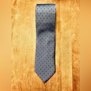KRIMSON BY KWAME Slate blue and navy dot Silk Tie